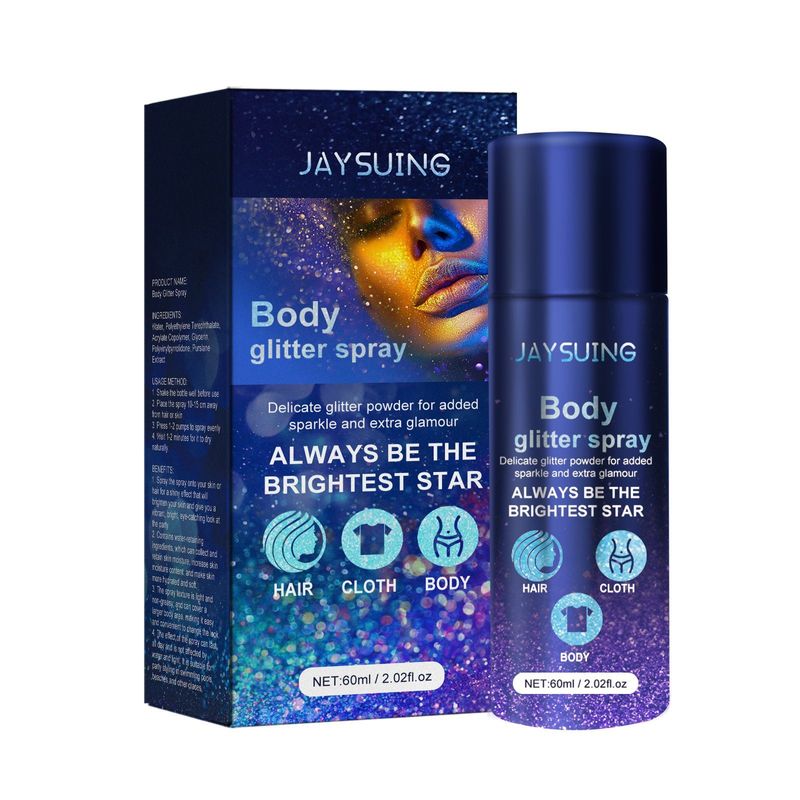 Jayswing spray facial pentru corp și claviculă, pudră strălucitoare pentru iluminarea atmosferei de seară_voghion.com