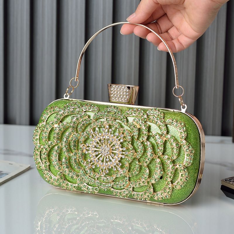 ladies' dinner bag, versatile diamond-encrusted banquet clutch bag, dress handbag, women's bag_voghion.com