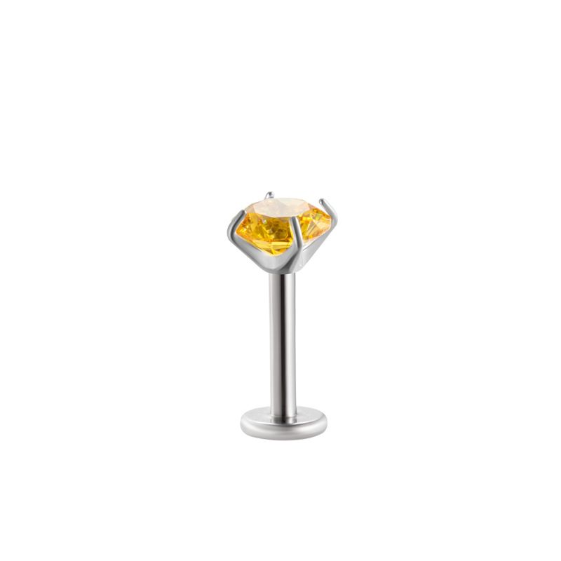Lega di titanio intarsiata con zircone colorato filettatura interna asta inferiore piatta spirale osso auricolare chiodo cocleare chiodo piercing gioielli_voghion.com