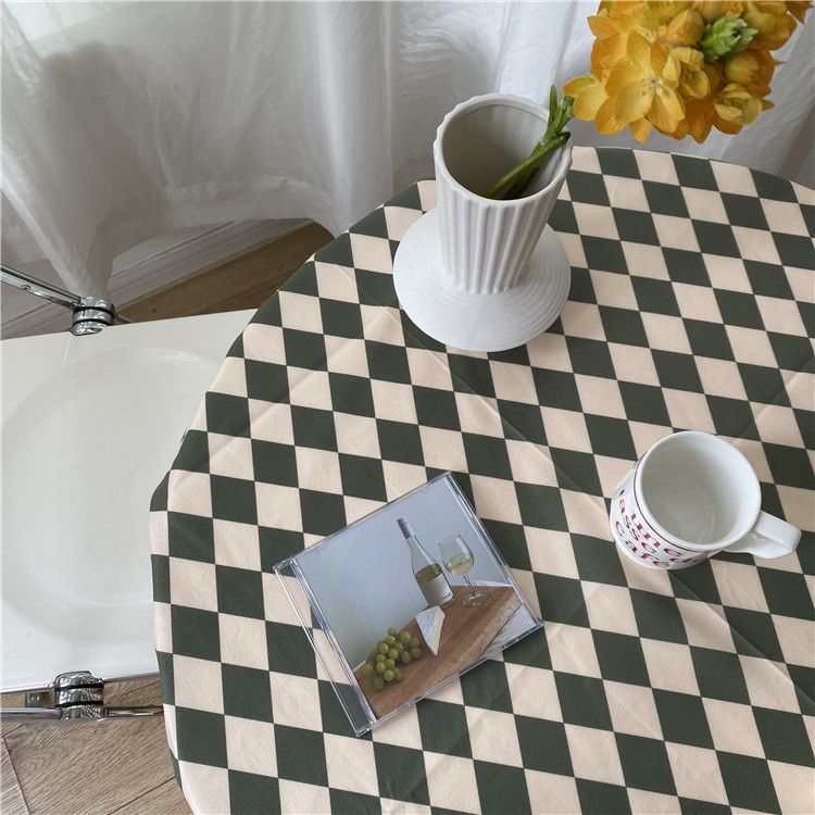Checkered Tablecloth Dining Tablecloth Coffee Tablecloth Student Desk Pad 2025 New Arrival_voghion.com