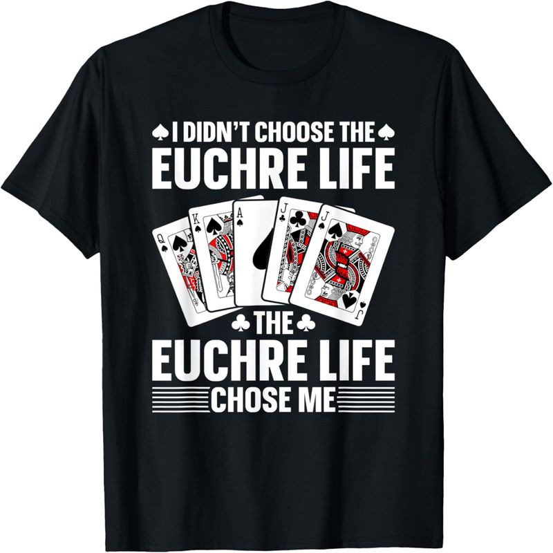 Ich habe mich nicht für das Euchre-Leben entschieden, lustiges Euchre-Kartenspiel-T-Shirt._voghion.com
