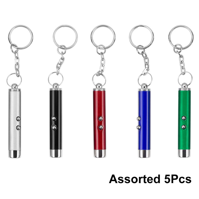 5Pcs 1mW Mini LED Red Pointer Light And White Flashlight Beam Light Pointer Pen For Multi Work Teaching Training Tool NO Battery_voghion.com