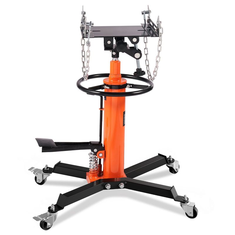 VEVOR Hydraulic Transmission Jack 1322 Lbs 360° Swivel Wheels For Car Lift_voghion.com