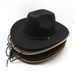 British style men's and women's fashionable rolled edge denim hat, new woolen square top hat_voghion.com