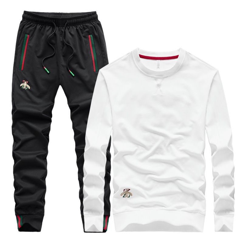2023 New Spring Set Men's Fashion Fashion Embroidery Little Bee Set Men's_voghion.com