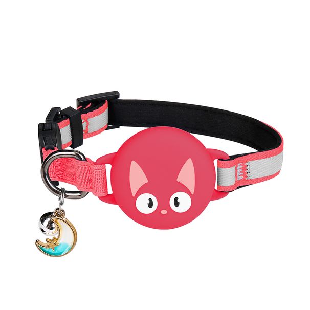 Pet AirTag Kedi Kaybolmaya Karşı Konumlandırılabilir İzleme Boğulmaya Karşı Yansıtıcı Çan Tasması_voghion.com