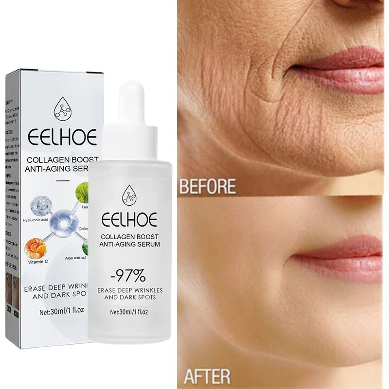 Collagen Anti Wrinkle Facial Serum Anti Aging Face Lift Stramning Dark Plet Remover Brighten Moisturizing Korean Cosmetics 30ml_voghion.com