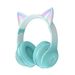 Nuove cuffie Bluetooth DR57 con batteria a lunga durata, cuffie wireless sovraurali con orecchie di gatto illuminate a colori sfumati_voghion.com