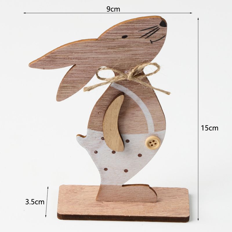 Spring Nordic Ins Easter Home Decoration Ornaments Creative Easter Bunny Wooden Ornaments Desktop Decorations_voghion.com