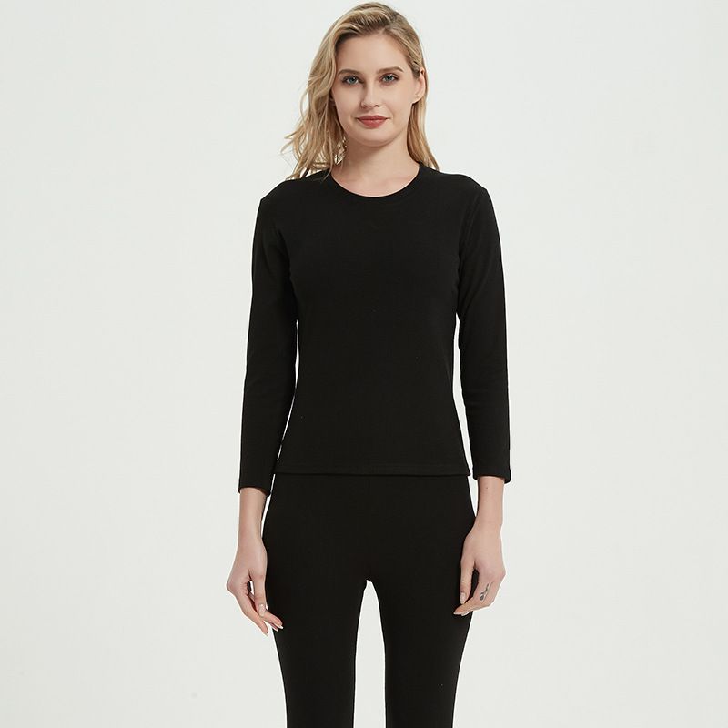 Intimo caldo reversibile in lana da donna girocollo lungo set intimo caldo Johns per uomo e donna_voghion.com