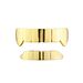 Heren Hip Hop Grills Glanzende Spiegelende Afwerking Goud & Zilver 6-Tanden Tandheelkundige Sieradenset - Geometrische Stijl Voor Rappers en Artiesten Mirror Flash Goud_voghion.com