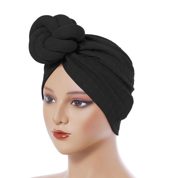New solid color ethnic Baotou hat three dimensional twist ball turban hat Indian hat_voghion.com