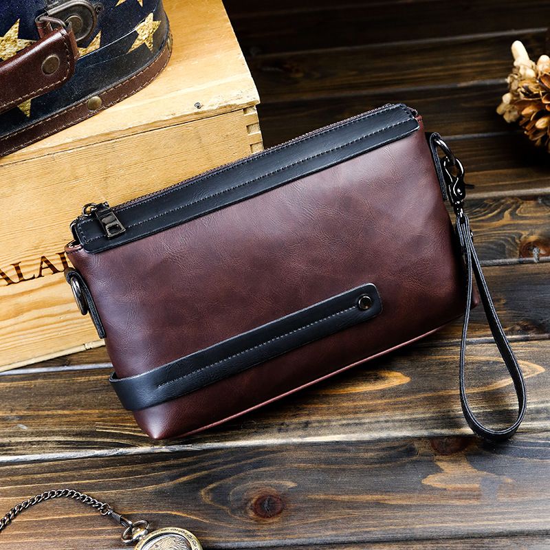 Men's ClutchBag Wrist Bag Crazy Horse Leather Casual Men's Bag Clutch Crossbody Bag Shoulder Bag For Men_voghion.com