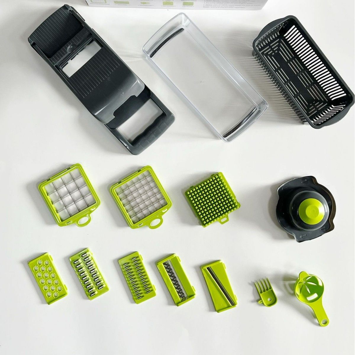 Multi-Functional Vegetable Slicer & Dicer - 5-in-1 Kitchen Mandoline With Julienne, Grater & Spiralizer For Potato, Carrot & Fruits_voghion.com