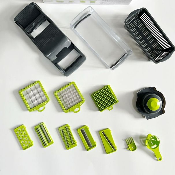 Multi-Functional Vegetable Slicer & Dicer - 5-in-1 Kitchen Mandoline With Julienne, Grater & Spiralizer For Potato, Carrot & Fruits_voghion.com