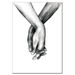 Black And White Sketch Holding Hands Canvas Nordic Art Poster Picture Living Room Home Decoration Painting Core_voghion.com