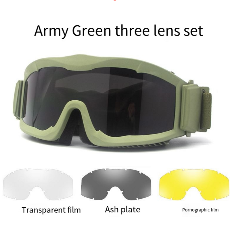 Impact goggles Outdoor dirt bike windproof goggles Men's CS sports riding glasses set_voghion.com