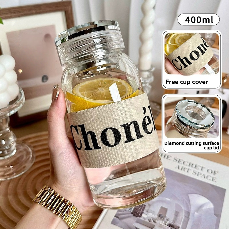 ​​High Borosilicate Glass Tea Cup - Heat-Resistant Transparent With Lid & Tea Strainer Stylish Women's Design​_voghion.com