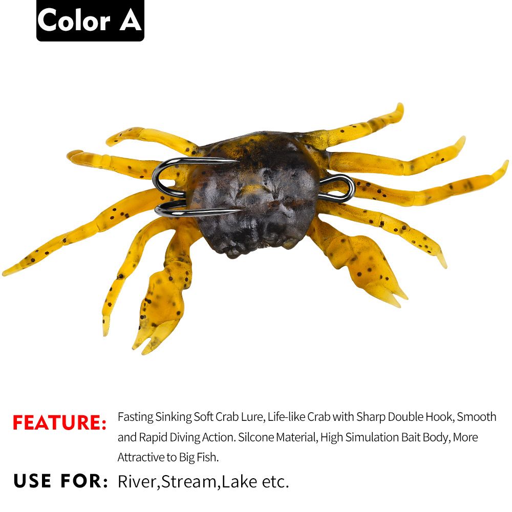 Uzun Atışlı Biyonik Balıkçılık Batan Yengeç Yumuşak Yem 13 cm 32,5 g Çift Kancalı Anti-Kanca Simülasyon Yemi_voghion.com