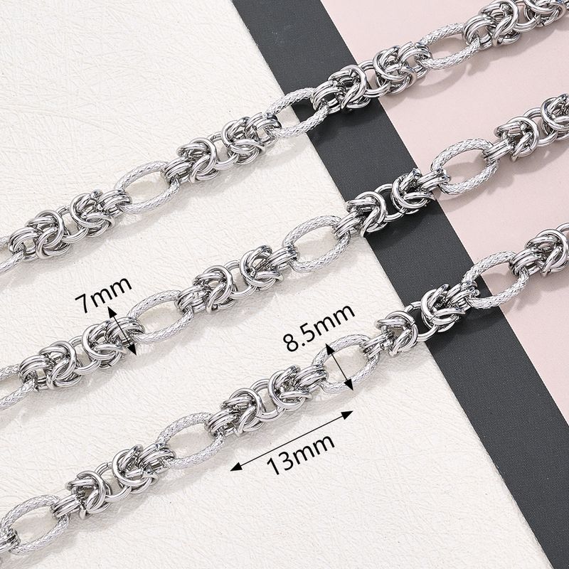 1m/pacote 304 aço inoxidável quilha corrente polida 13 x8,5 mm e 7 mm 6 mm 7 mm acessórios de joias_voghion.com