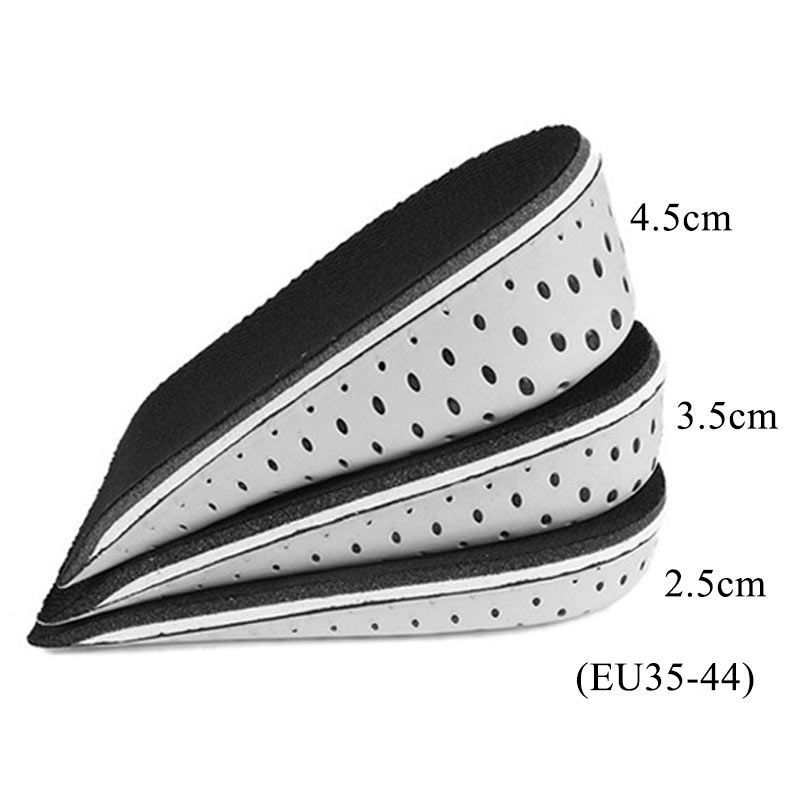 Einlegesohlen zur Höhenerhöhung, Halbschuhpolster für Herren und Damen, atmungsaktiv, Memory Foam, Fersenhebe-Einsätze, 2,5–4,5 cm, unsichtbar_voghion.com
