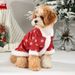 Weihnachts-Winter-Fleecejacke aus Baumwolle mit Kapuze für zwei Beine, dick gefüttert, klassisch, vom Hersteller für Hundebekleidung_voghion.com