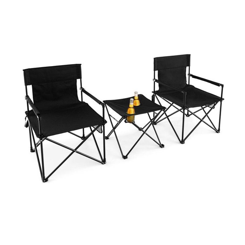 Outdoor Folding Camping Chairs And Table Set With Carrying Bag_voghion.com