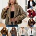Cappotto in pelliccia sintetica da donna, elegante, con collo a scialle, a maniche lunghe – Capispalla invernale morbido e caldo per ufficio e casual_voghion.com