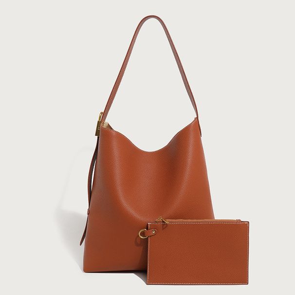 Stylish Tote Women - Spacious Bucket Shoulder With Magnetic Closure, Perfect For Work & Travel Soft Leather Commuter Bag_voghion.com