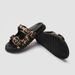 Plus Size Women's Animal Print Sandals (Summer Platform Slides - Round Toe With Adjustable Buckle Strap, Non-Slip Thick Sole For Casual & Beach Wear)_voghion.com