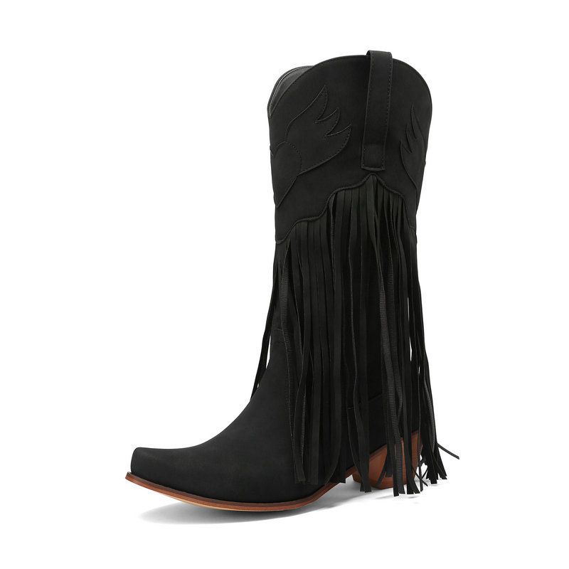 Women's Shoes tassel boots retro western cowboy boots 34 43 size retro women's shoes can be sent on behalf of_voghion.com