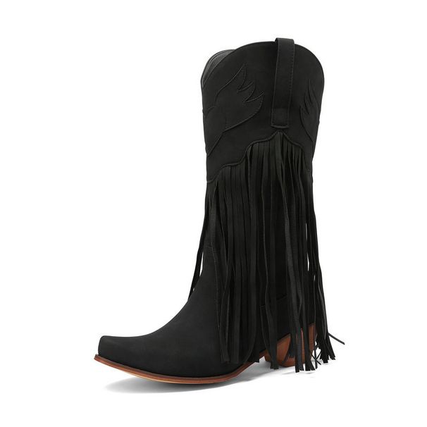 Women's Shoes tassel boots retro western cowboy boots 34 43 size retro women's shoes can be sent on behalf of_voghion.com