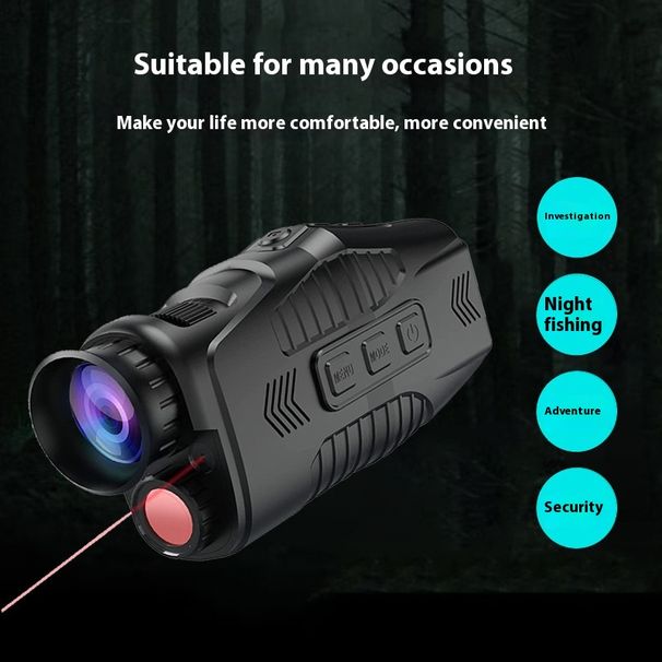 Kahe päevakasutusega täismust visuaalne kaamera videosalvestuseks, kerge ja kompaktne, kõrglahutusega ühetoruline öine nägemine_voghion.com