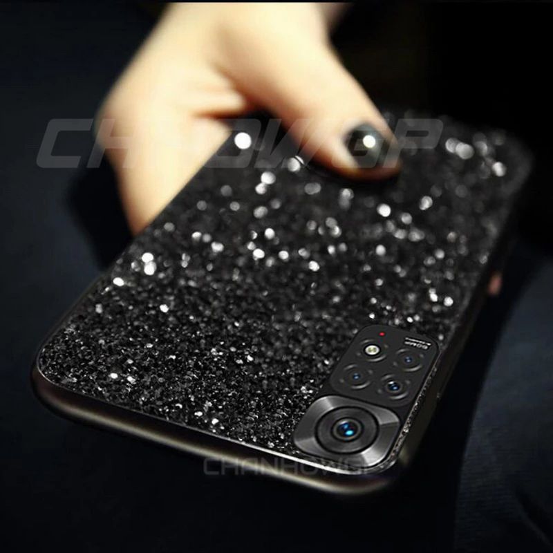 Luxury Glitter Plating Soft Silicone Case For Xiaomi Redmi Note 11 10 Pro 11S 10S Poco X3 NFC Pro Bling Sequins TPU Back Cover_voghion.com