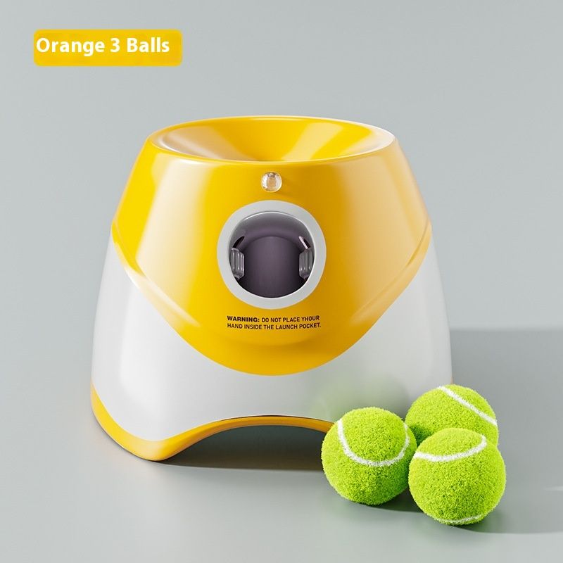 Máquina de pinball automática de servidor border collie golden hair médio e grande brinquedo para cães lançador de bolas_voghion.com