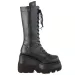 Bottes d'hiver pour femmes, chaussures à plateforme, bottines de pluie, de combat, militaires, courtes, en cuir, noires, neuves, rock, punk, gothique, lolita, liquidation_voghion.com