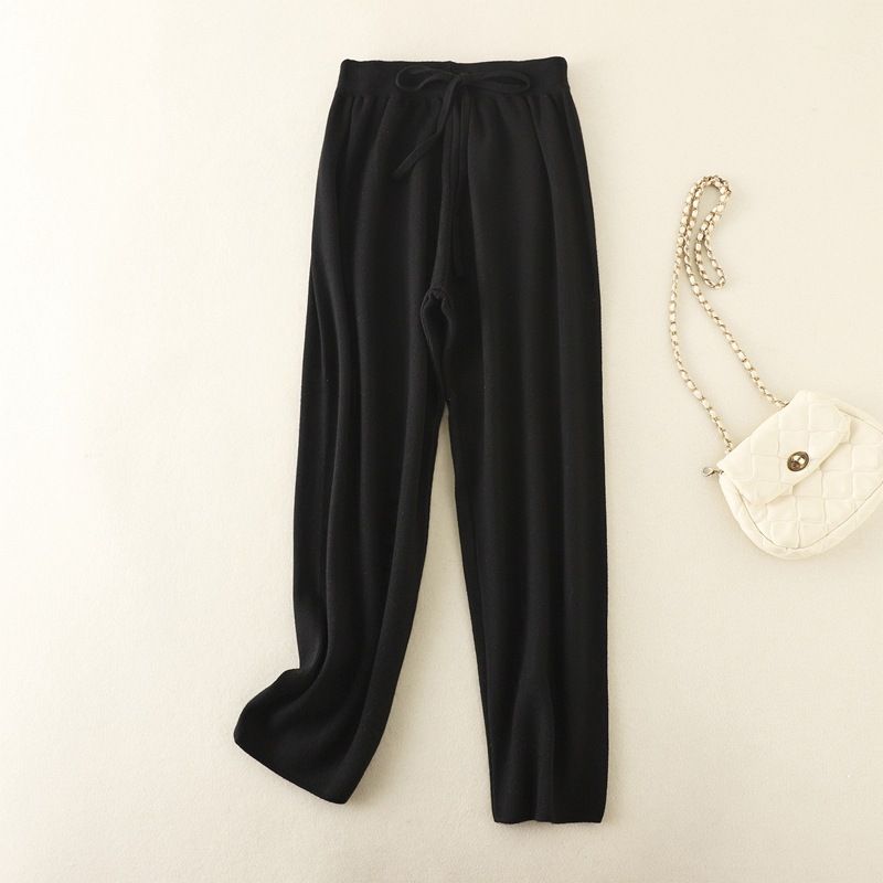 Vêtements pour femmes Pantalons de maternité printemps et automne vêtements d'extérieur mode vêtements d'hiver épaissis et lâches décontracté grand-mère tricoté neuf points sarouel_voghion.com