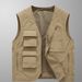 Men's work baggy vest sleeveless multi-pocket clip men's photography jacket_voghion.com