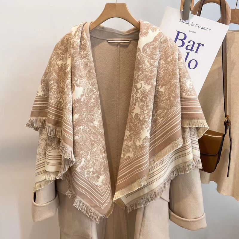 New 140 faux cashmere scarf female winter thickened warm large square scarf fashion versatile elegant cloak_voghion.com