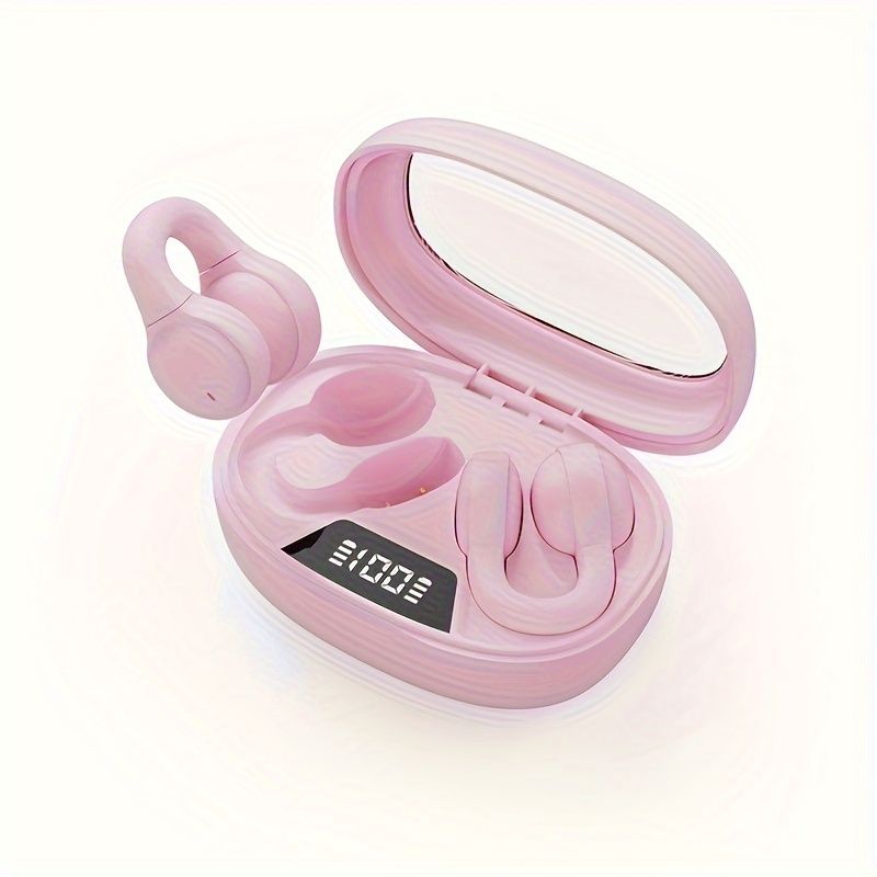 Căști noi cu clip intraauricular wireless de tip C, căști sport, alergare, ciclism, căști cu clip deschis, HD, afișaj digital inteligent, potrivite pentru_voghion.com