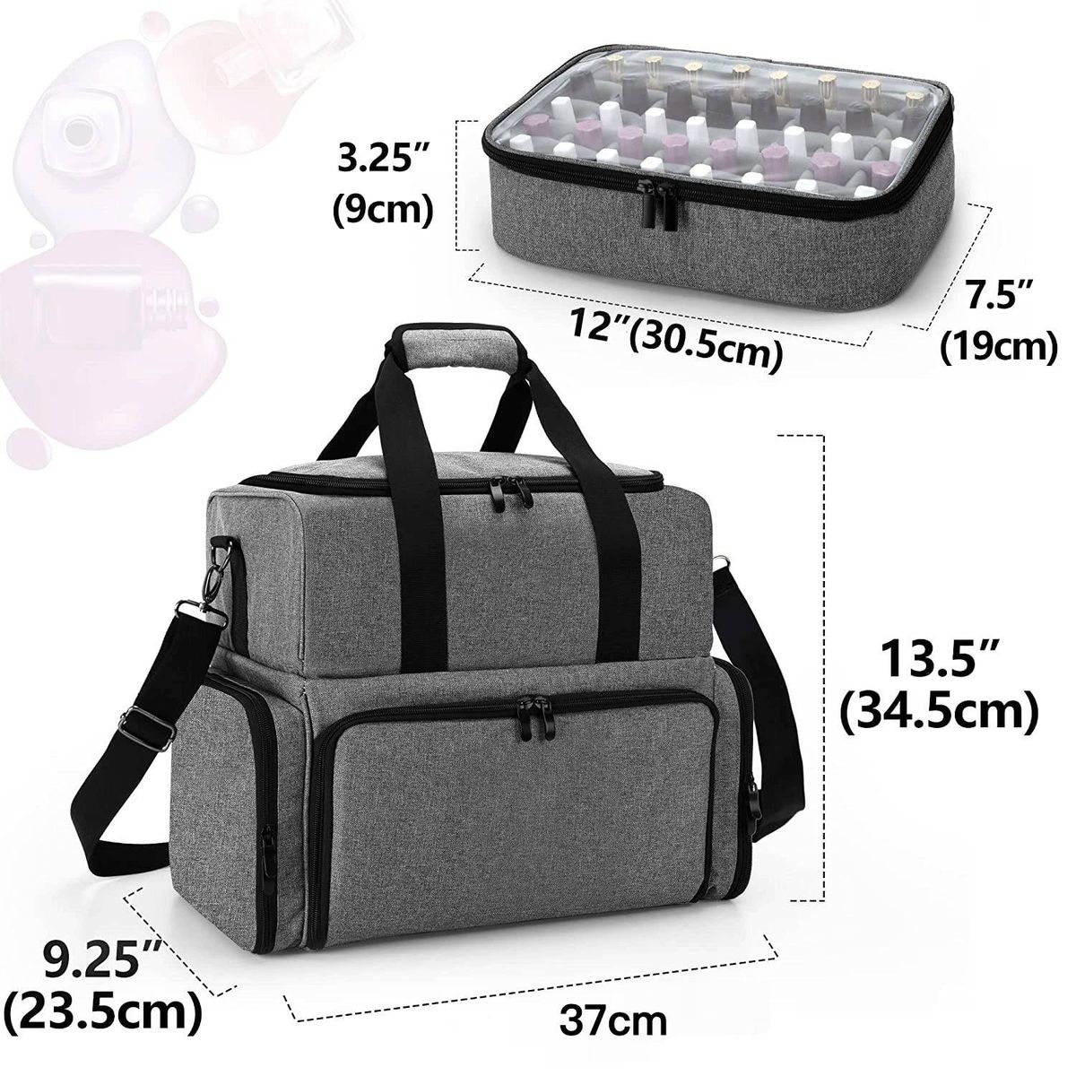 Functionele tassen Nieuwe nagellak opbergdoos Kan 80 flessen cosmetische tassen bevatten Nagellak opbergtas_voghion.com