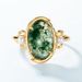 Különleges légköri fényű luxus természetes vízfű agát gyűrű női S925 ezüst berakásos zöld moha kő mutatóujj gyűrű testreszabása_voghion.com