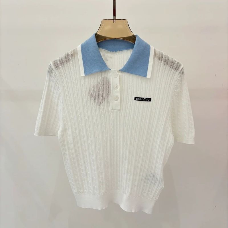 Camisa de verano 2025 de manga corta con cuello alto y diseño moderno y versátil para mujer._voghion.com