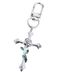 New Cool Alloy Silver Butterfly Rose Cross Key Chain Car Bag Key Pendant_voghion.com