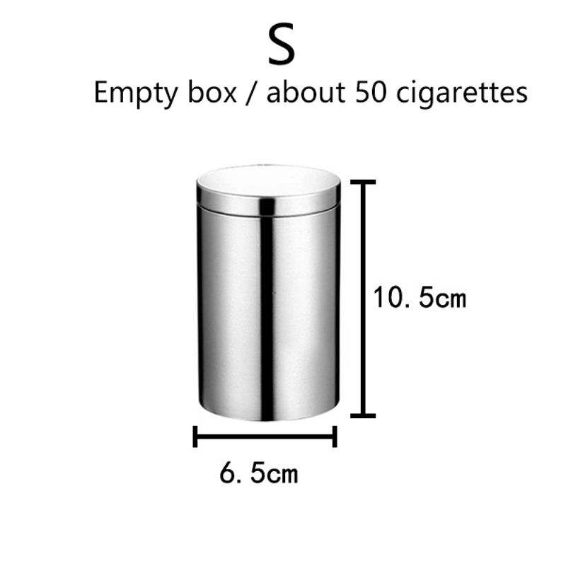 Étui à cigarettes, boîte à cigarettes, grande capacité, réservoir de stockage en acier inoxydable 304, étui à cigarettes pouvant contenir 50/90 cigarettes_voghion.com