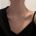 Japanese Korean V-shaped Double Layered Necklace Women's Style, Light Luxury And High-end Feel, Inlaid With Zircon_voghion.com