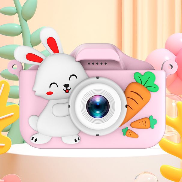 【High Quality】 Mini Digital Photo And Video High Pixel Cartoon Children's DSLR Gift Cute Little White Rabbit Camera_voghion.com