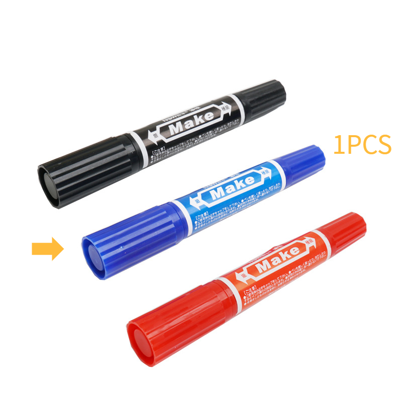 Permanentmarker mit Doppelspitze, 10er-Pack – Schwarz, Blau, Rot – OPP einzeln verpackt – Wasserfest, schnelltrocknend, ideal für Büro, Schule und Kunst​_voghion.com