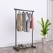Adjustable Wall Mounted Clothes Drying Rack - Heavy Duty Stainless Steel Double Rod Laundry Hanger With Wheels, Foldable & Space Saving_voghion.com