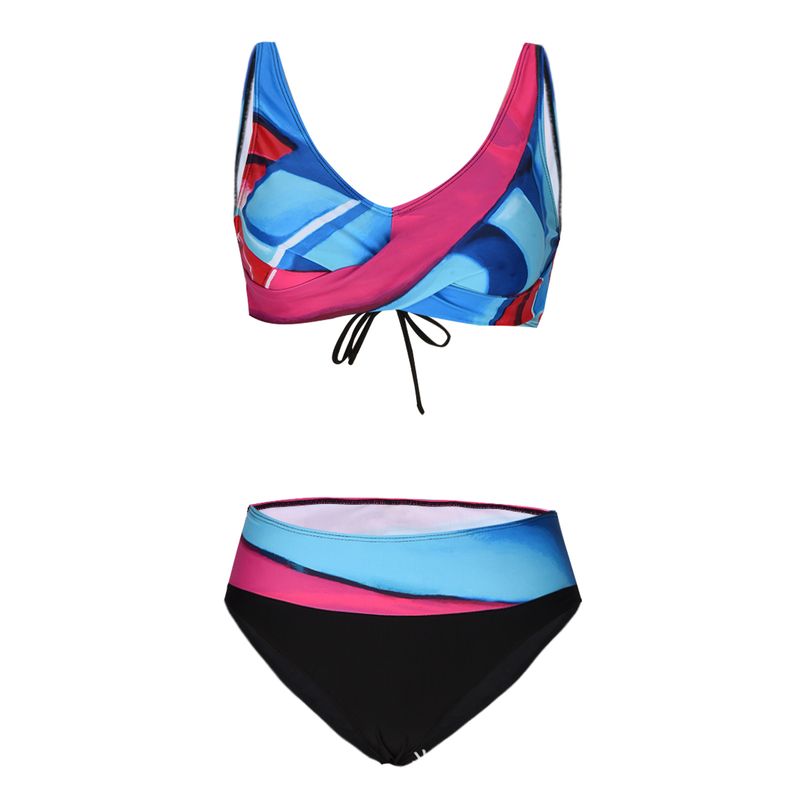 2025 New Quick-Dry Top Twist-Wrapped Women's High-Waisted Sexy Two-Piece Bikini Swimsuit_voghion.com